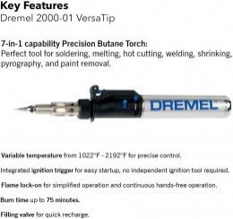 Versatile butane torch with precision tip DREMEL3